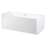 Aqua Eden 67-Inch Acrylic Freestanding Tub with Drain