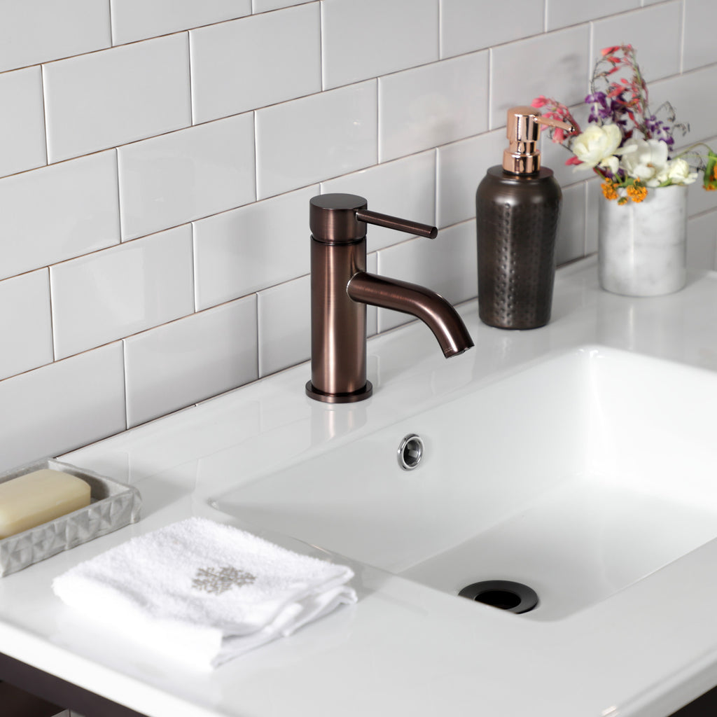 Quadras 37-Inch Ceramic Console Sink with Steel Base and Glass Shelf (1-Hole)