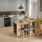 Dawson 36"W Oak Finish 3-PC Counter Height Table Set
