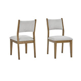 Darla 5Pc 72" Rectangular Walnut Oak Finish Sled Dining Set