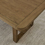 Darla 7Pc 72" Rectangular Walnut Oak Finish Sled Dining Set