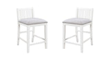 Graham Set of 2 White Finish Upholstered Seat 20"W Counter Height Chair