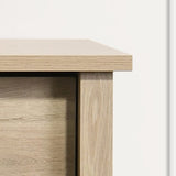 Celeste 32"W Light Oak Finish 4-Drawer Chest with Black Handles