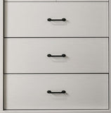Elara 32"W White 4-Drawer Chest with Black Handles
