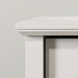 Elara 32"W White 4-Drawer Chest with Black Handles