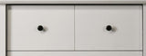 Elara 32"W White 4-Drawer Chest with Black Handles