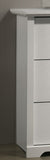 Elara 57"W White 6-Drawer Dresser with Black Handles