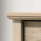 Elara 32"W Light Oak Finish 4-Drawer Chest with Black Handles