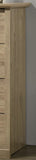 Elara 32"W Light Oak Finish 4-Drawer Chest with Black Handles
