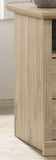 Elara 22"W Light Oak Finish 2-Drawer Nightstand Bedside Table with USB Charging  Ports