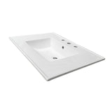 Continental 31-Inch Ceramic Vanity Sink Top (8" Faucet Drillings)