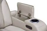 Jazz Ice Leather Aire Transformer Power Reclining Sofa, Loveseat & Chair Living Room Set with Power Headrest, Bluetooth Speakers, LED Lights, Wireless Charging Drop-Down Table, USB & USB-C Ports, Storage & Cupholders