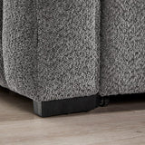 Seraphina 101"W Gray Chenille Fabric Reversible Sleeper Sectional Sofa with Storage Chaise, Cupholders, USB Charging Port, and Throw Pillows