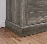 Lucifer 70"W Gray Walnut Finish TV Stand Console with Fireplace and Heater