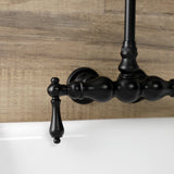 Aqua Vintage Two-Handle 2-Hole Tub Wall Mount Clawfoot Tub Faucet