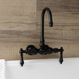 Aqua Vintage Two-Handle 2-Hole Tub Wall Mount Clawfoot Tub Faucet