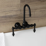 Aqua Vintage Two-Handle 2-Hole Tub Wall Mount Clawfoot Tub Faucet