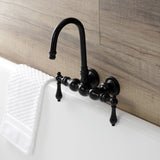 Aqua Vintage Two-Handle 2-Hole Tub Wall Mount Clawfoot Tub Faucet