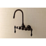 Aqua Vintage Two-Handle 2-Hole Tub Wall Mount Clawfoot Tub Faucet