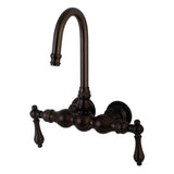 Aqua Vintage Two-Handle 2-Hole Tub Wall Mount Clawfoot Tub Faucet