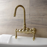 Aqua Vintage Two-Handle 2-Hole Tub Wall Mount Clawfoot Tub Faucet