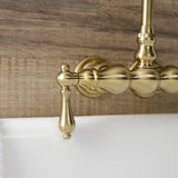 Aqua Vintage Two-Handle 2-Hole Tub Wall Mount Clawfoot Tub Faucet