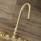 Aqua Vintage Two-Handle 2-Hole Tub Wall Mount Clawfoot Tub Faucet