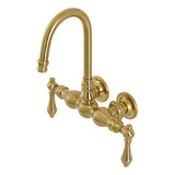 Aqua Vintage Two-Handle 2-Hole Tub Wall Mount Clawfoot Tub Faucet
