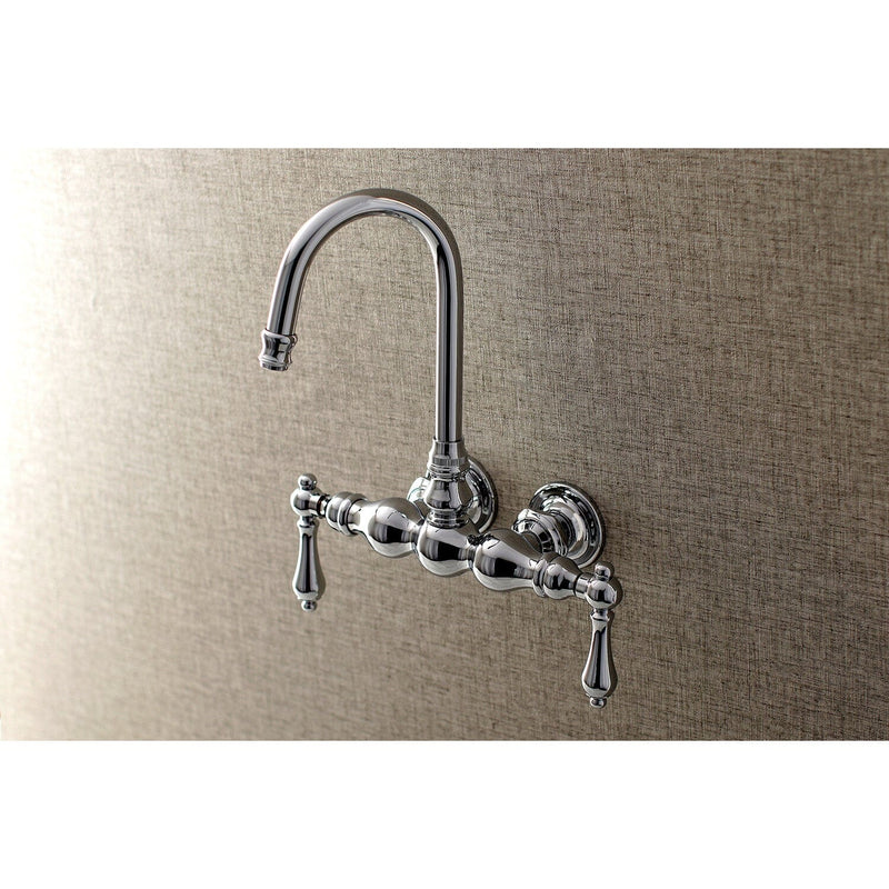 Aqua Vintage Two-Handle 2-Hole Tub Wall Mount Clawfoot Tub Faucet