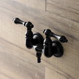 Aqua Vintage Two-Handle 2-Hole Tub Wall Mount Clawfoot Tub Faucet