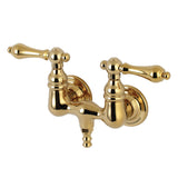 Aqua Vintage Two-Handle 2-Hole Tub Wall Mount Clawfoot Tub Faucet
