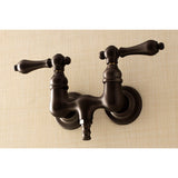 Aqua Vintage Two-Handle 2-Hole Tub Wall Mount Clawfoot Tub Faucet