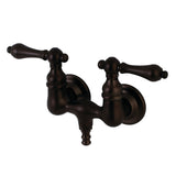 Aqua Vintage Two-Handle 2-Hole Tub Wall Mount Clawfoot Tub Faucet