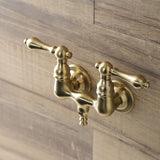 Aqua Vintage Two-Handle 2-Hole Tub Wall Mount Clawfoot Tub Faucet