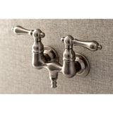 Aqua Vintage Two-Handle 2-Hole Tub Wall Mount Clawfoot Tub Faucet
