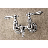 Aqua Vintage Two-Handle 2-Hole Tub Wall Mount Clawfoot Tub Faucet