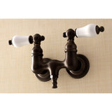 Aqua Vintage Two-Handle 2-Hole Tub Wall Mount Clawfoot Tub Faucet