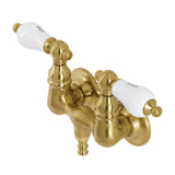 Aqua Vintage Two-Handle 2-Hole Tub Wall Mount Clawfoot Tub Faucet
