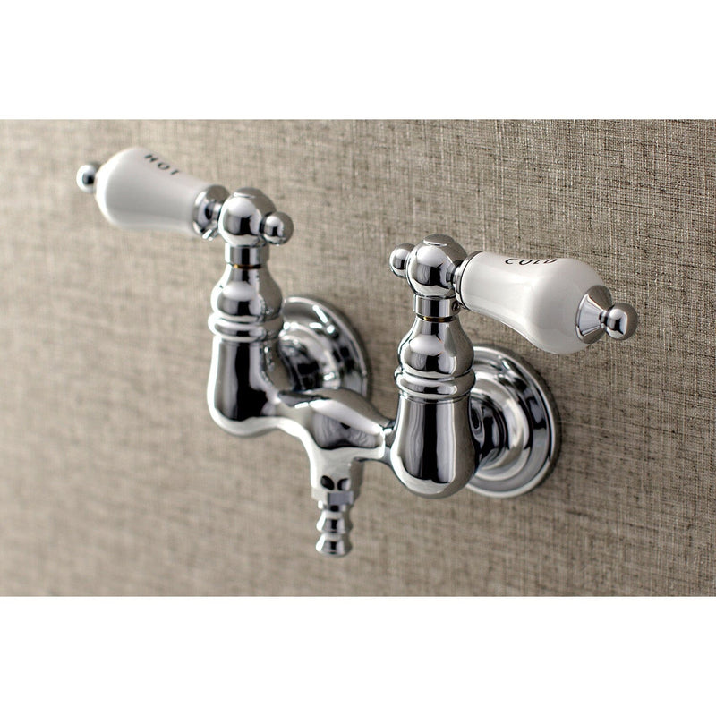 Aqua Vintage Two-Handle 2-Hole Tub Wall Mount Clawfoot Tub Faucet