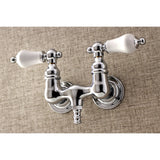 Aqua Vintage Two-Handle 2-Hole Tub Wall Mount Clawfoot Tub Faucet