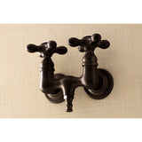Aqua Vintage Two-Handle 2-Hole Tub Wall Mount Clawfoot Tub Faucet