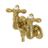 Aqua Vintage Two-Handle 2-Hole Tub Wall Mount Clawfoot Tub Faucet