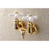 Aqua Vintage Two-Handle 2-Hole Tub Wall Mount Clawfoot Tub Faucet