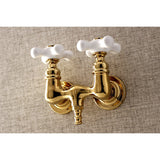 Aqua Vintage Two-Handle 2-Hole Tub Wall Mount Clawfoot Tub Faucet