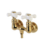 Aqua Vintage Two-Handle 2-Hole Tub Wall Mount Clawfoot Tub Faucet