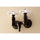Aqua Vintage Two-Handle 2-Hole Tub Wall Mount Clawfoot Tub Faucet