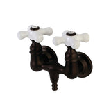 Aqua Vintage Two-Handle 2-Hole Tub Wall Mount Clawfoot Tub Faucet