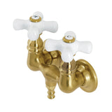 Aqua Vintage Two-Handle 2-Hole Tub Wall Mount Clawfoot Tub Faucet