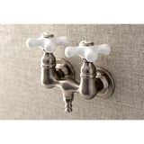 Aqua Vintage Two-Handle 2-Hole Tub Wall Mount Clawfoot Tub Faucet