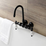 Aqua Vintage Two-Handle 2-Hole Tub Wall Mount Clawfoot Tub Faucet